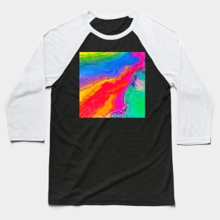 Psychedelic Rainbow Quartz Baseball T-Shirt